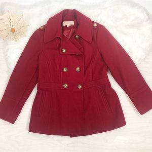 Michael Kors Pea Coat burgundy size M